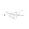 Kinkiet nad lustro biały do łazienki 41,5cm GALLERY LED 4000K IP44 WHITE 12W Tk Lighting 18205