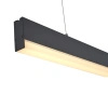 Lampa wisząca liniowa czarna 120cm LED o ciepłej barwie światła 3000K Sigi IV PL0129-BK Yaskr