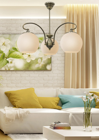 ORBIT LAMPA WISZĄCA 3X60W E27 PATYNOWA MIEDŹ Candellux 33-69351
