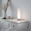 Lampa stołowa szklana o srebrnej podstawie TYRA Paul Neuhaus4027-55 na dotyk