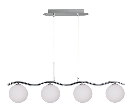 Ramon lampa wisząca chromowy 4x40w g9 klosz biały Candellux 34-01412