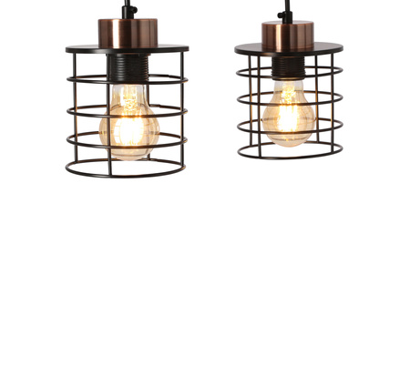 Glob lampa wisząca czarny+złoty 2x40w e27 klosz czarny Candellux 32-00361