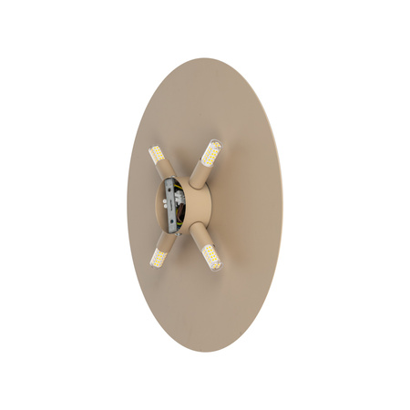 Płaski okrągły kinkiet 40cm w kolorze beżowym podświetlający ściane LUNA SABIA 4xG9 Tk Lighting 10625