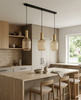 Lampa wisząca z trzema punktami światła E27 HIRO Kaja Lighting K-5886