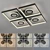 Czarna lampa sufitowa kwadratowe ramki LED TRAFORO Paul Neuhaus 6855-18 sterowana pilotem