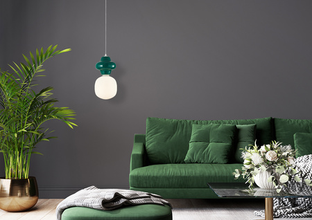 Lampa wisząca ceramiczna zielona 1xE14 Latera Italux PND-94331-1S-GRE