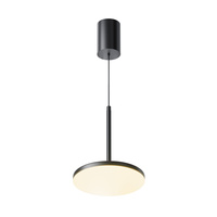 Czarna pojedyńcza lampa wisząca LED 3000K Plato P076PL-L12W3K-B Maytoni