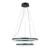 Lampa wisząca dwa czarne ringi LED Barlo Italux PND-34526-2L-BK ze zmienną barwą światła