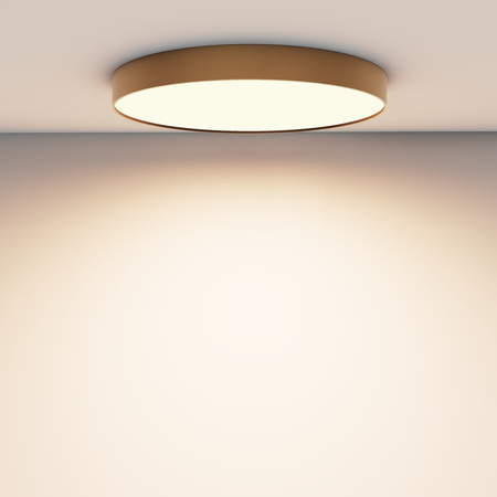 Złota matowa okrągła lampa sufitowa o średnicy 60cm LED 3000K Zon C032CL-90W3K-RD-MG Maytoni