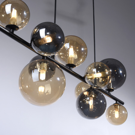 Lampa wisząca szklane kule w kolorach SMOKY/BURSZTYN 10xG9 POPSICLE Paul Neuhaus 2583-18