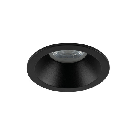 Czarne okragłe podtynkowe oczko sufitowe IP65 OPTI BLACK 1xGU10 Tk Lighting 10577