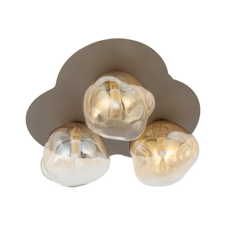 Lampa sufitowa w odcieniu brązu z koniakowymi kloszami LAVA NEW BROWN 3XG9 Tk Lighting 11453