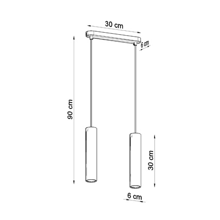 Lampa wisząca LINO 2 naturalne drewno Sollux SL.0637