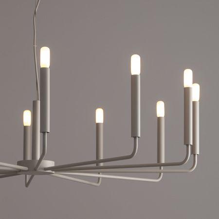 Żyrandol loftowy minimalistyczny – lampa wisząca świecznikowa 12xE14 ORTO B Nowodvorski 11465