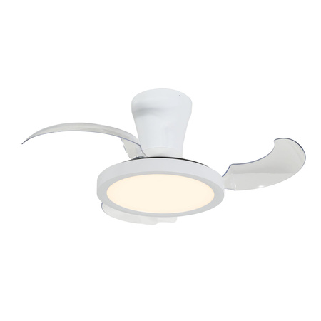 Biała lampa sufitowa z wentylatorem LED BREEZE WHITE Tk Lighting 18198