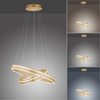 Lampa wisząca dwa matowe mosiężne ringi sterowane pilotem i aplikacją Q-VITO LED Paul Neuhaus 8420-60 