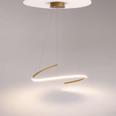 Nowoczesna lampa wisząca – subtelna, dynamiczna linia LED o barwie ciepłej Curve MOD242PL-L33BSK Maytoni