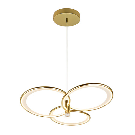 Lampa wisząca Azina 3 złote pierścienie LED Light Prestige LP-4852/3P GD