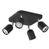 TOP LAMPA SUFITOWA 4 PŁ CZARNY TK Lighting 4418