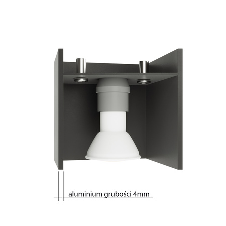 Lampa sufitowa, oprawa podwójna QUAD Sollux Lighting SL.0063 SL.0064 SL.0065 - kolor do wyboru