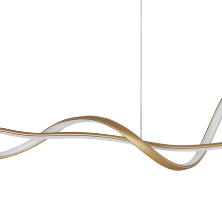 Lampa wisząca złota fala LED 3 barwy światła Mila Italux PND-23523A-GD
