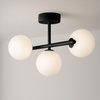 Czarna lampa sufitowa z białymi kloszami FILO Kaja Lighting K-5850