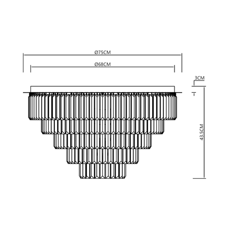 Lampa sufitowa MILANO fi 75cm 12xE14 Milagro ML1025