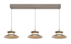 Lampa wisząca trójka prosta Gubbio kaszmirowa Aviano Lighting 7060-313