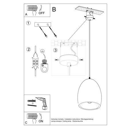 Lampa wisząca FLAWIUSZ ceramiczna biała Sollux Lighting SL.0848