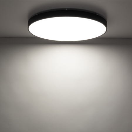 Niski plafon sufitowy czarna obramówka 60cm VELIS BLACK LED 60W IP54 Tk Lighting 18292