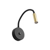 LAGOS BLACK/GOLD KINKIET 1 USB TK Lighting 10201