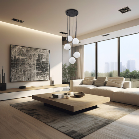 Pięciozwisowa lampa wisząca na kole z białymi zniekształconymi kloszami MISTY 5xG9 Tk Lighting 11019