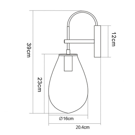 Kinkiet Fondi czarny 1xE14 Light Prestige LP-1214/1W