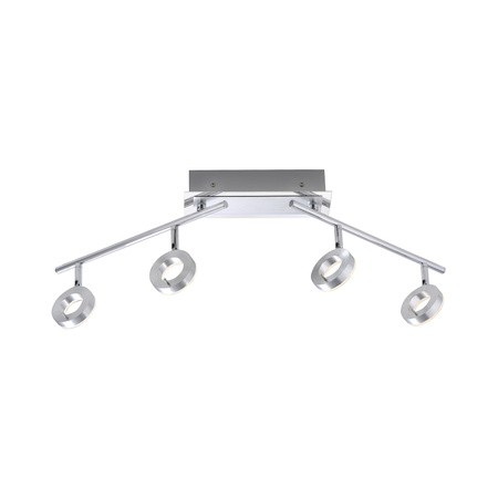 Poczwórna lampa listwa sufitowa do łazienki w kolorze aluminium IP44 SILEDA Paul Neuhaus 6786-96