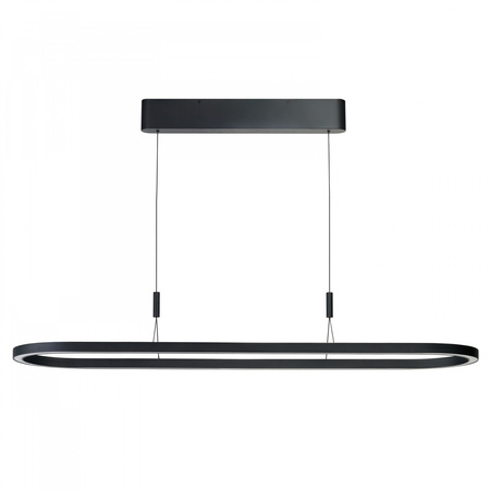 Duża czarna owalna lampa wisząca nad stół LAYLA 150 3000K DIMM BK AZZARDO AZ6758