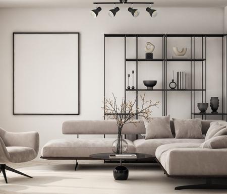 Lampa sufitowa czarna poczwórna RIADO Italux SPL-3422-4-BL