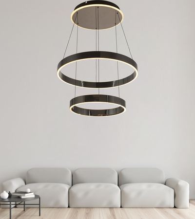 Lampa wisząca podwójna MARLING czarny chrom Aviano Lighting 6072-305