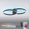 Lampa sufitowa dwa okręgi LED z RGB Q-MARKO Paul Neuhaus  6145-18 strerowana pilotem i smartfonem
