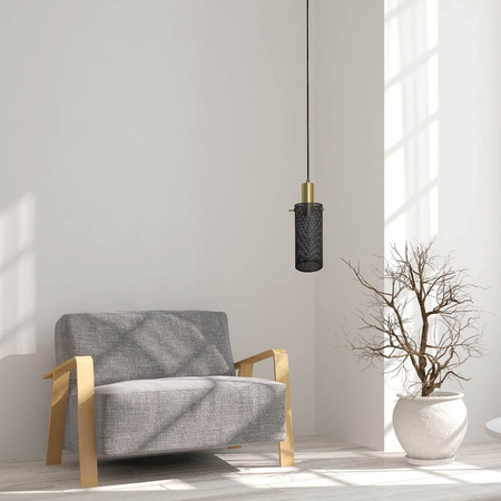 Lampa wisząca pojedyńcza metalowa Tirana 1 czarna 1xE27 Light Prestige LP-945/1P BK