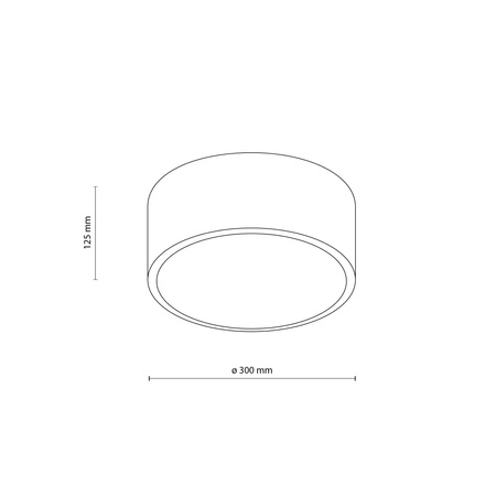 Chromowany plafon łazienkowy o średnicy 30cm LIVO CHROM S 2XE27 IP54 Tk Lighting 11476