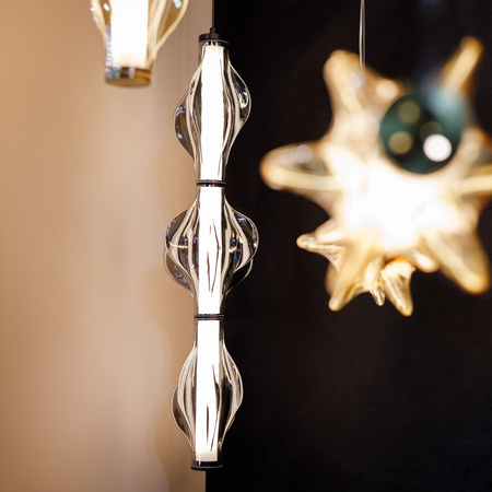 Lampa wisząca z ciekawym dymionym kloszem ELVA BLACK 22W Tk Lighting 18215