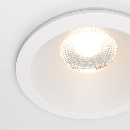 Białe okrągłe oczko podtynkowe średnica 8,5cm IP65 LED 3000K Zoom DL034-L12W3K-D-W Maytoni