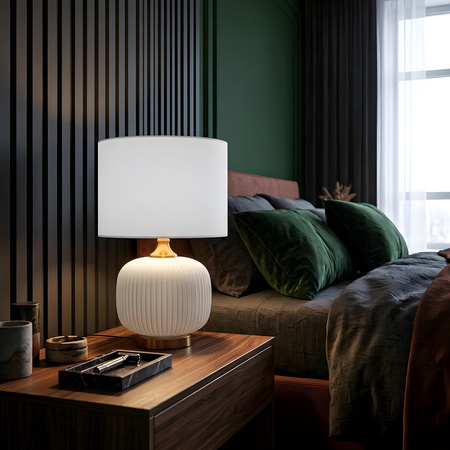 Lampa stołowa Tamiza 48 cm biała 1xE27 Light Prestige LP-1515/1T small white