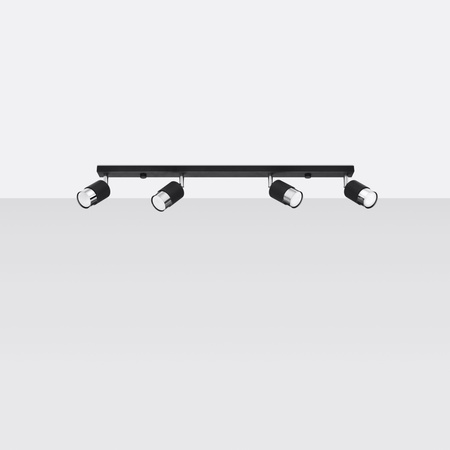 Lampa sufitowa NERO 4 czarny/chrom Sollux Lighting SL.1067