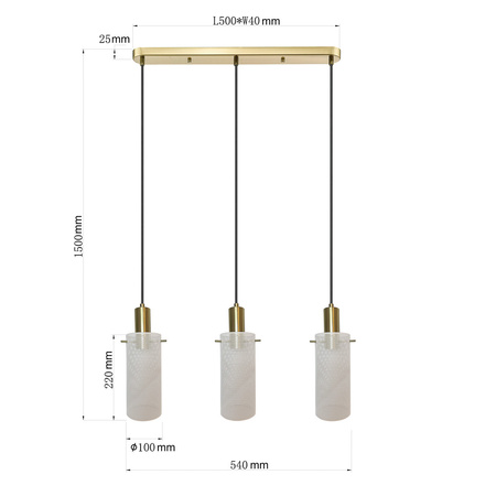 Lampa wisząca Tirana 3 biała 3xE27 Light Prestige LP-945/3L WH