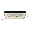 Duży nowoczesny prostokątny plafon LED 90cm x 60cm sterowany pilotem VERTIGO Just Light 14385-18