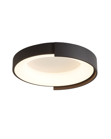 Okrągły czarny plafon sufitowy o średnicy 40cm LED 3000K Aruba 80W Maxlight C0287