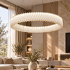Lampa wisząca Deluxe złoty okrąg kryształowy 70cm 35W LED Milagro ML2780