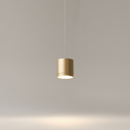 Złota matowa lampa wisząca tuba 8,2cm na żarówkę GX53 Polar P088PL-GX53-MG Maytoni