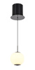 Lampa wisząca jedynka LED Luberon czarny chrom Aviano Lighting 6051-105